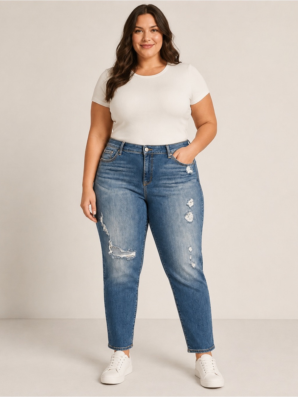 Torrid Sky High Skinny Distressed Jeans Size 20R